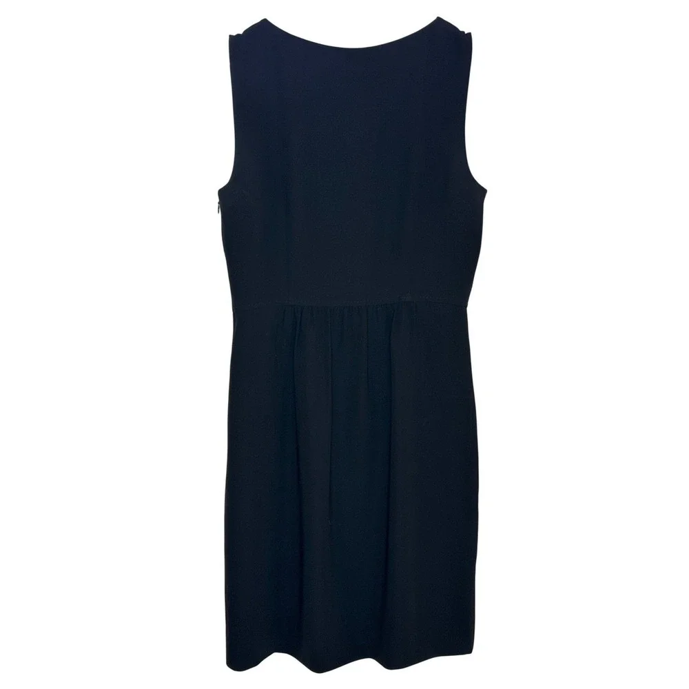 J.Crew Black Sleeveless Sheath Dress Size 4 Fully Lined Side Zip Classic Work